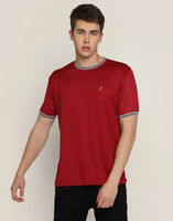 Solid Polyester T-shirt for Men (SIZE-XL) (Color-MAROON) AO