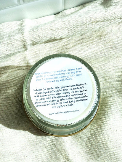 Space Clearing Candle/ Intention Candle / Organic Soy Candle / Candle AO