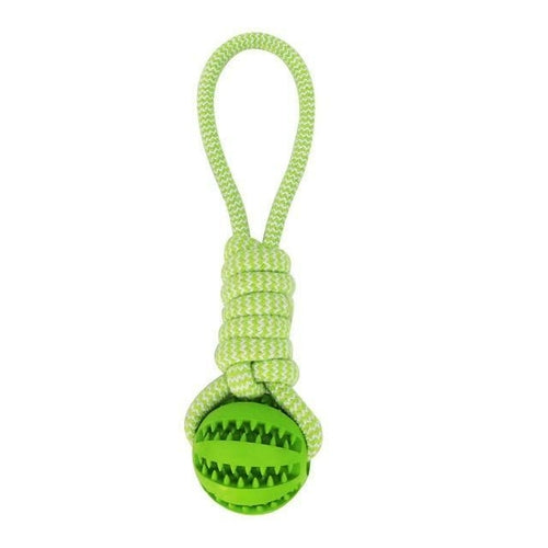 Durable Rubber Ball Chew Toy with Cotton Rope AO