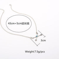 New fashion bohemian style silver plated turquoise arrow pendant AO